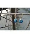 Family Of Blue Gemsstone Drop Earrings For Women